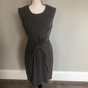 Gray knotted sleeveless dress